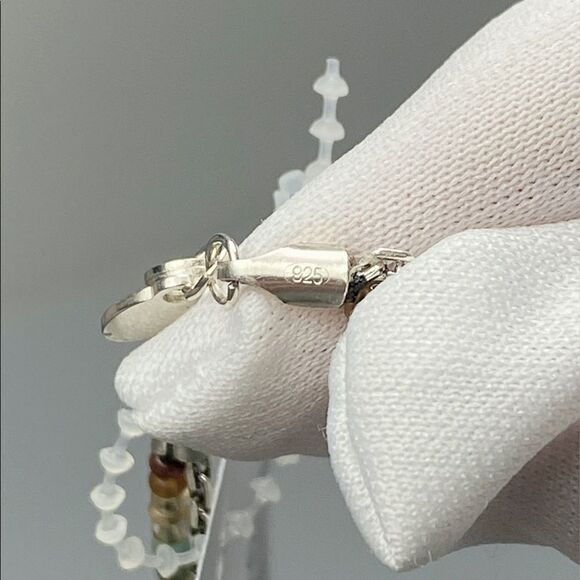 Jan Leslie Sterling Silver & Glass Beads Layered Necklace - Picture 7 of 7